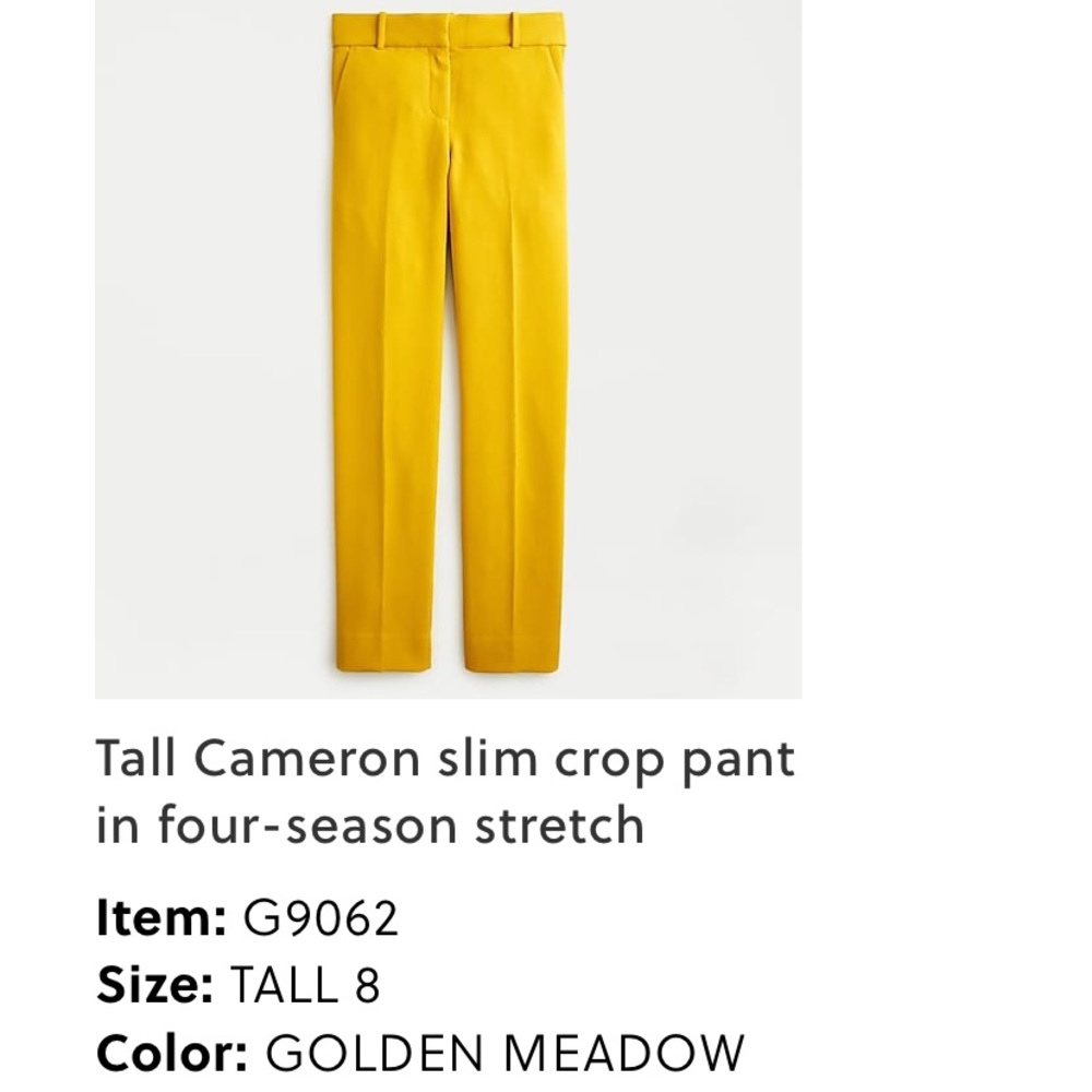 J. Crew Tall Cameron slim crop pant